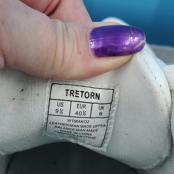 Tretorn white sneakers with gold sparkle heel 9.5 - Picture 7 of 11